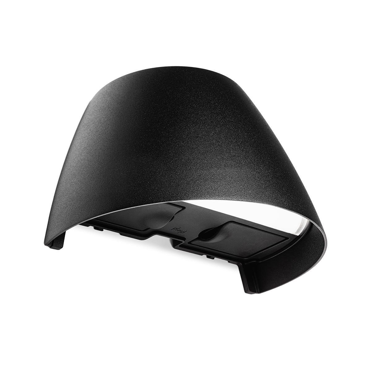 Väggarmatur, LED, OUT-02-U med eluttag, Plejd - VÄGGARMATUR PLEJD 13W 1000LM 2200-4000K SVART