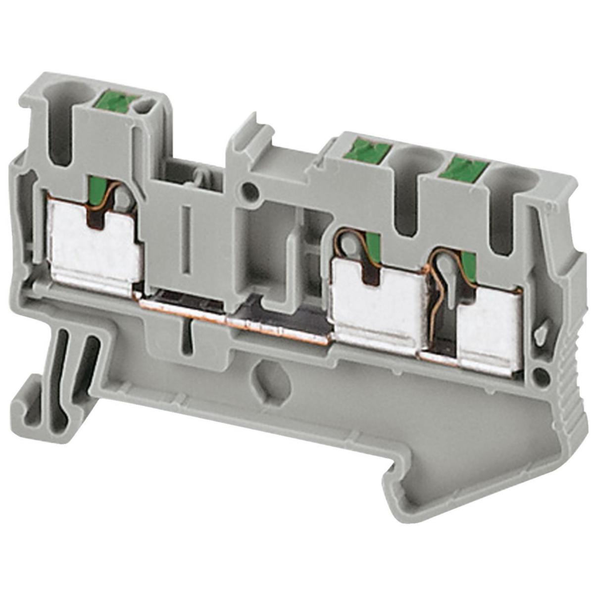 Push-in plint NSYTRP23 - PUSH-IN PLINT  3P 2,5MM2 GRÅ NSYTRP23