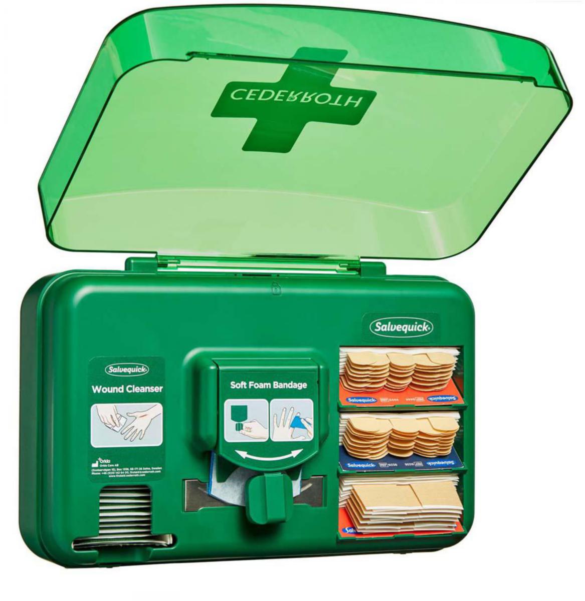 Första Hjälpen Dispenser Cederroth Wound care - FÖRSTA HJÄLPEN DISPENSER WOUND CARE CEDERROTH