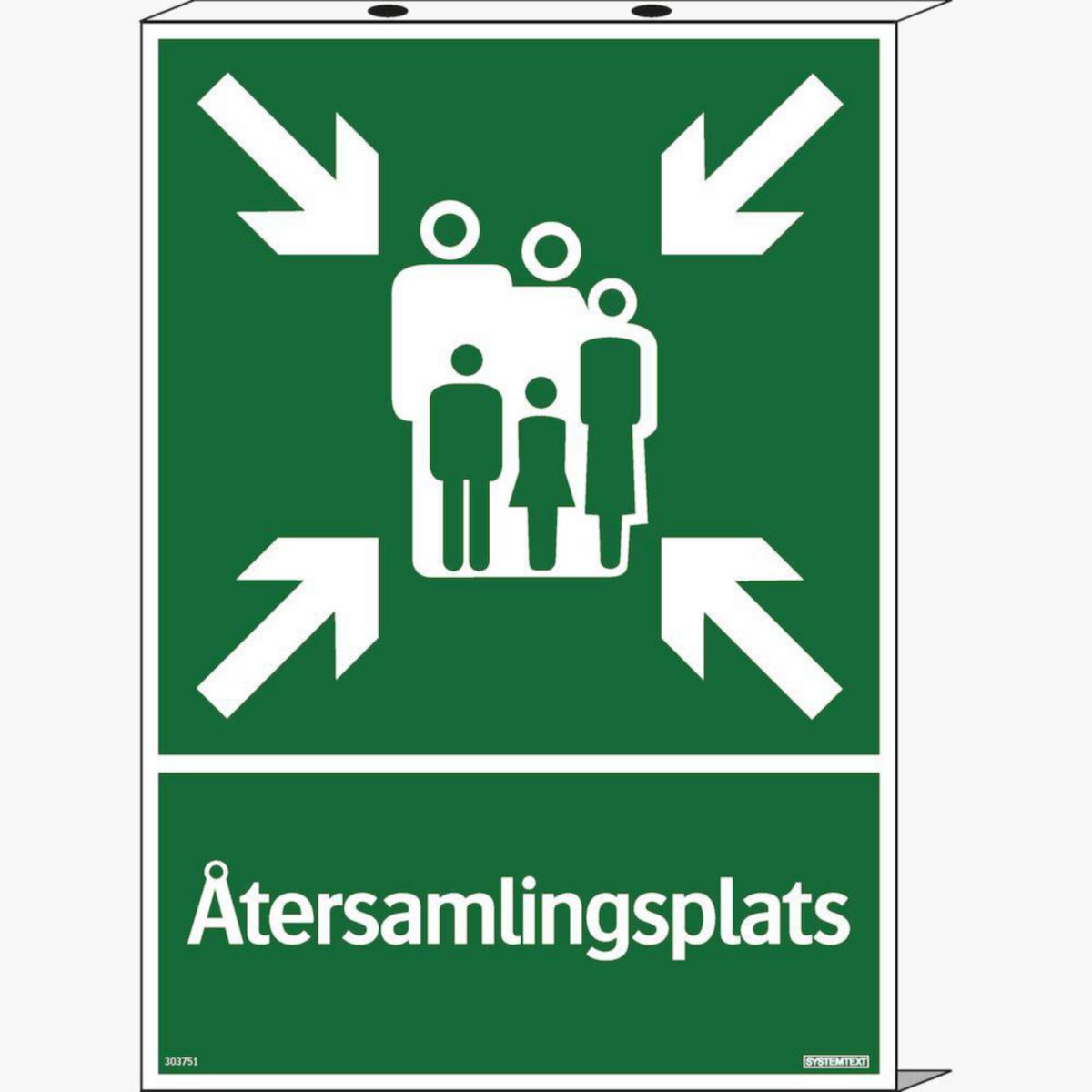 Nödskyltar "Beredskap" - SKYLT ÅTERSAMLINGSPLATS KANTBOCKAD ALU 297X420MM