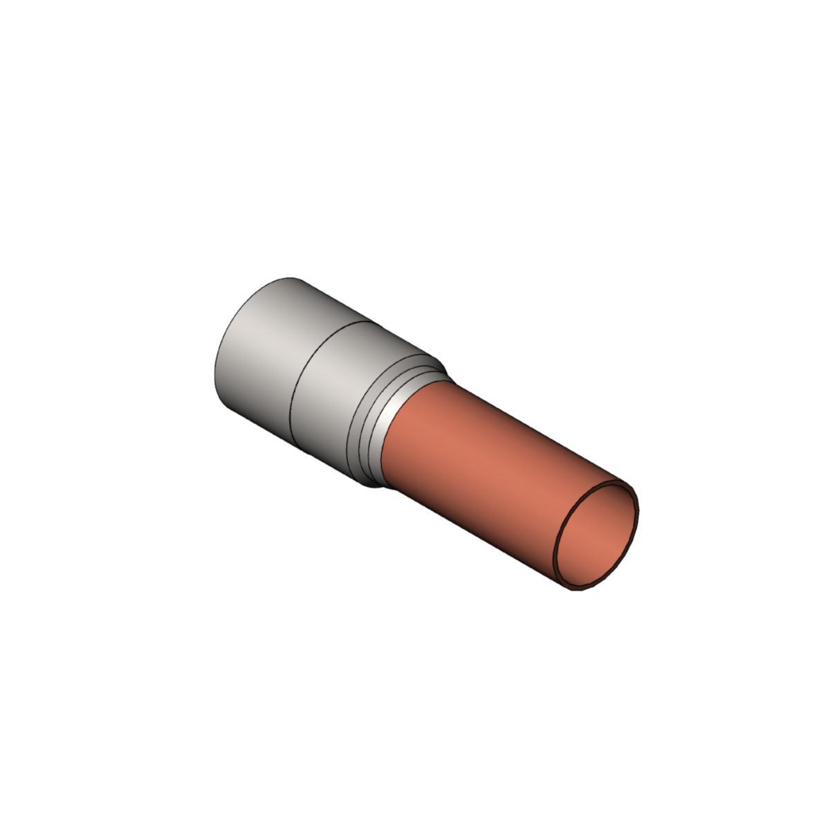 Övergång från stål (svetsända P235GH) till koppar (lödning EN1057:2006) Vexve serie 735, Vexve - ÖVERGÅNG STÅL / KOPPAR 42,4MM X UTV 35MM