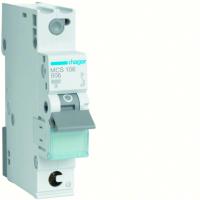 Minibrytare 1-pol typ C, MCS1, 6kA, Quick Connect, Hager