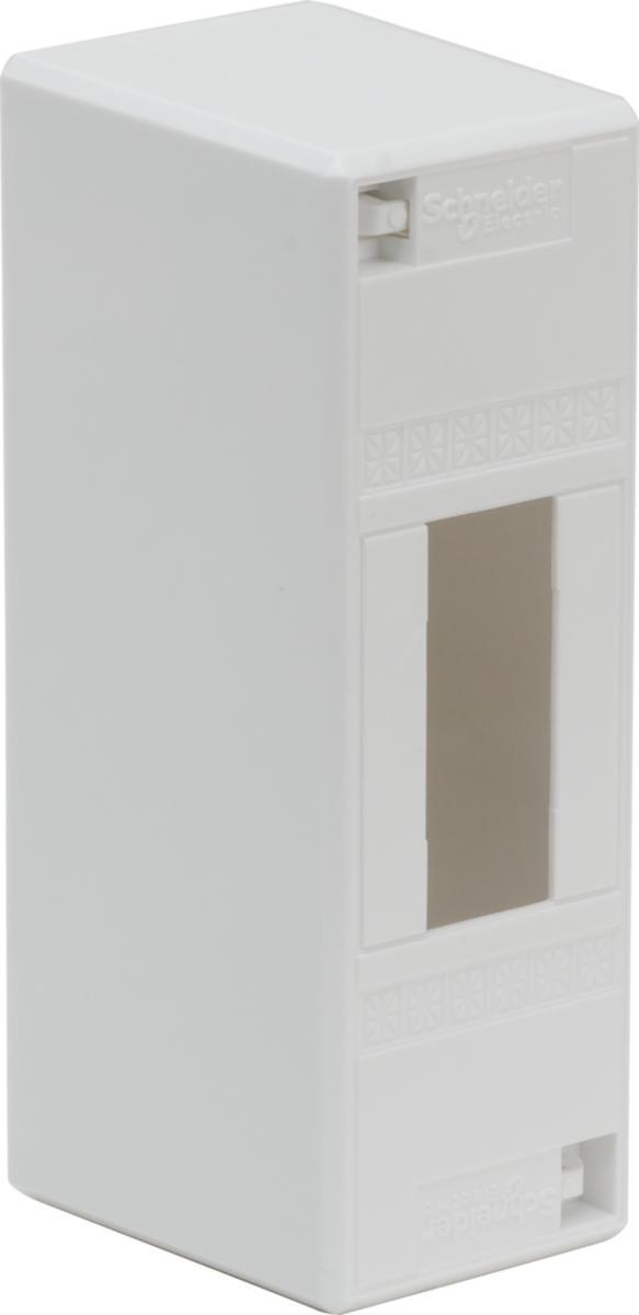 Normkapsling, utanpåliggande, Mini Opale, Schneider Electric - NORMKAPSLING UTP 1 RAD 2 MOD MINI OPALE SCHNEIDER