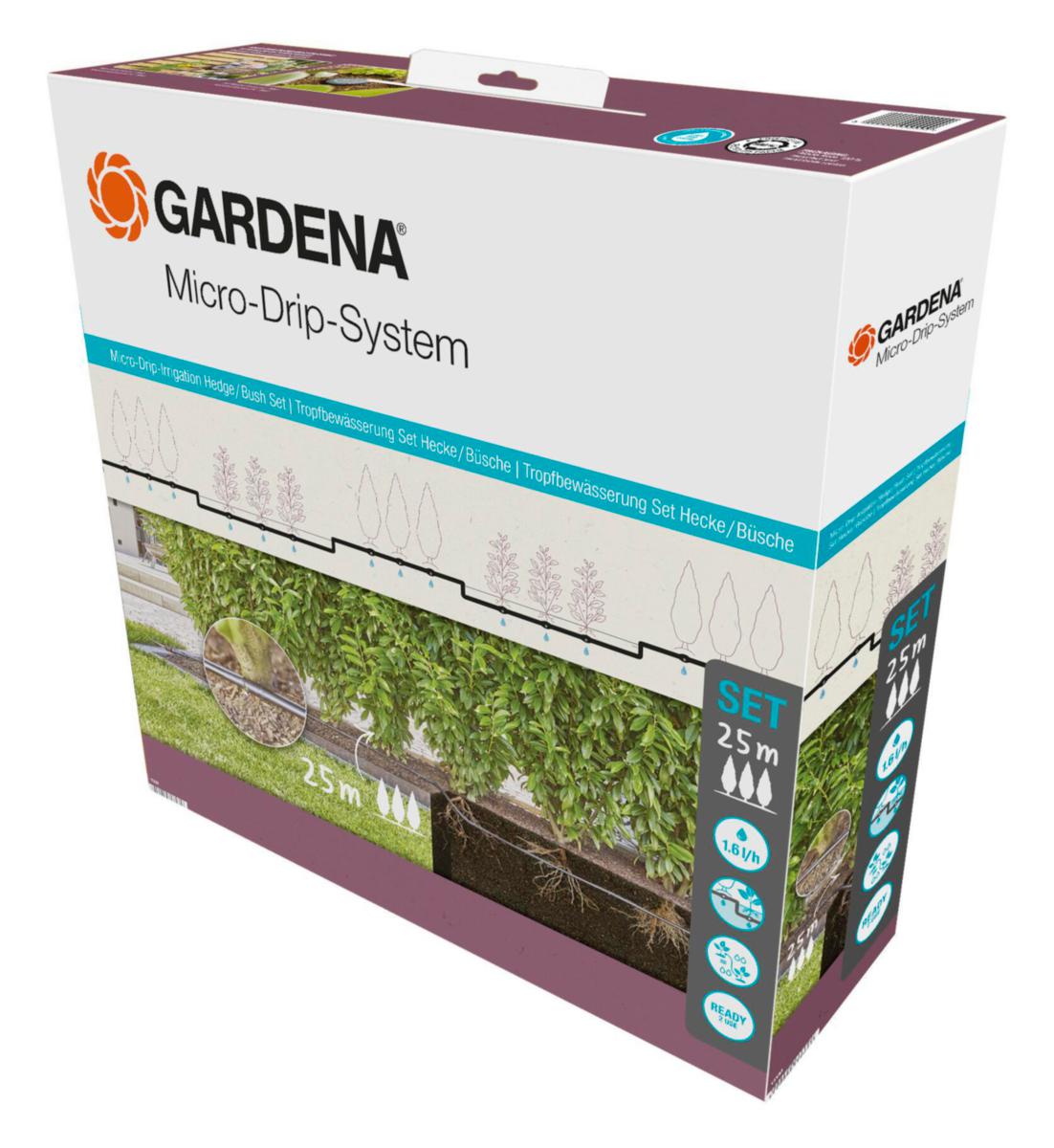 Micro-Drip Gardena Startset Buskar/Häckar - MICRO-DRIP GARDENA 25M OVAN & UNDER JORD