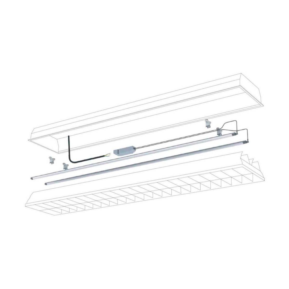 Utbyteskit Welight för T5 och T8 - INSATS 2X36W T8 1200MM 3000K W1421-930-IP54