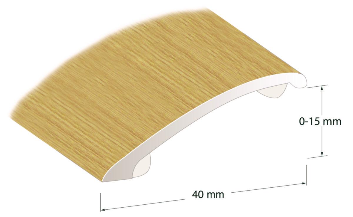 Nivålist självhäftande - NIVÅLIST 19 SLÄT SILVER SJÄLVH 0-10MM X 1000MM