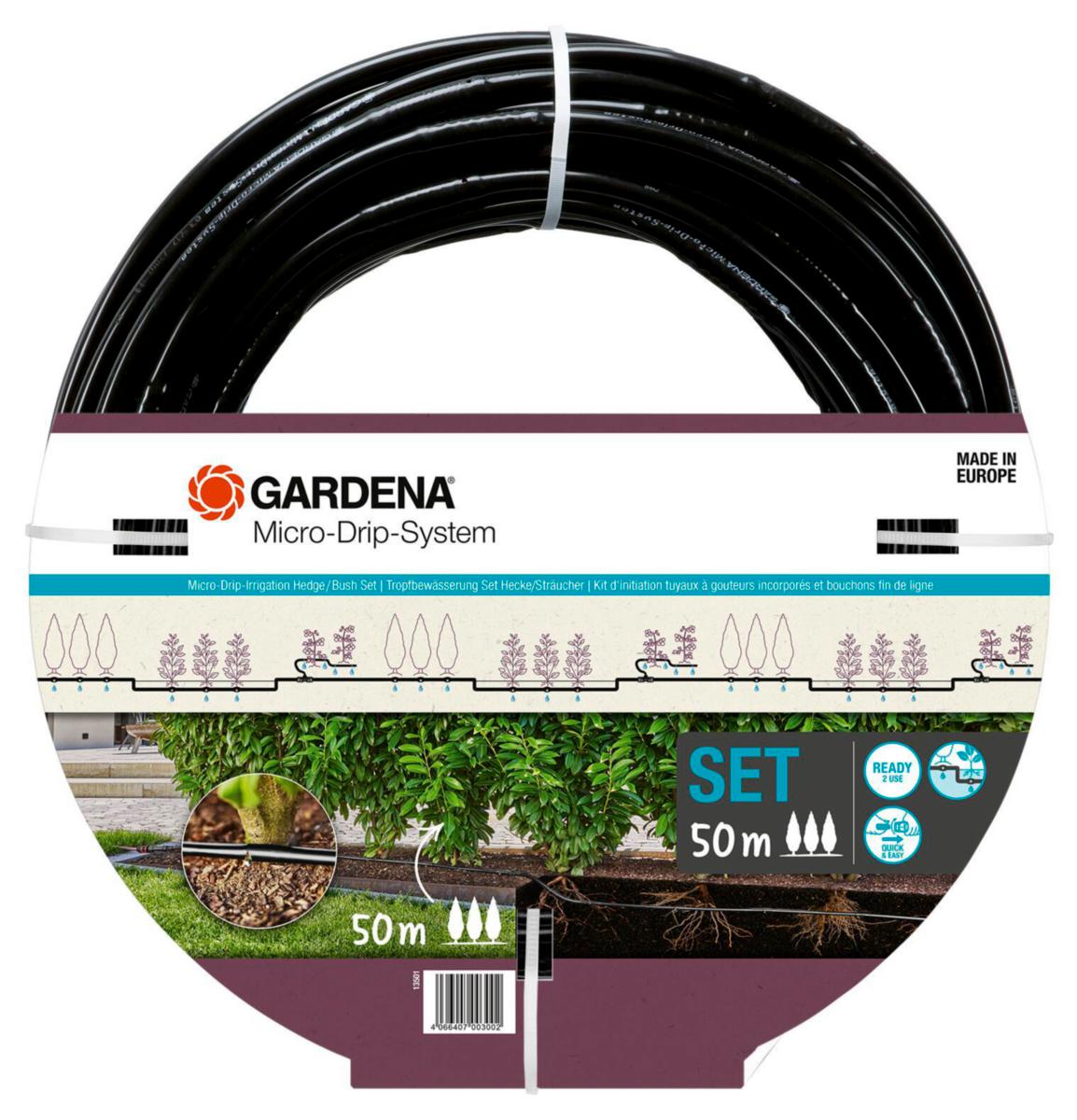 Micro-Drip Gardena Startset Buskar/Häckar - MICRO-DRIP GARDENA 50M OVAN & UNDER JORD