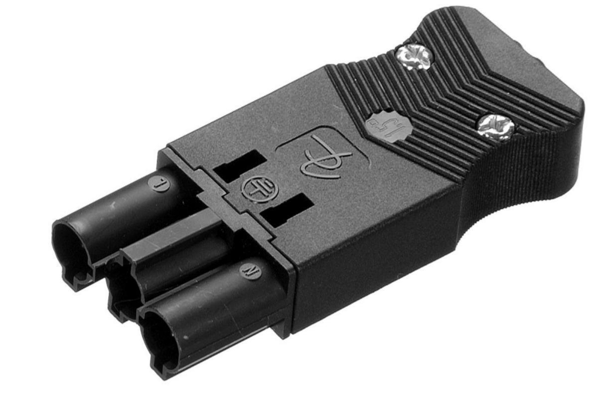 3-polig kabelkontakt svart - KONTAKT HA 3P 1,5MM² SKRUV SVA 162463