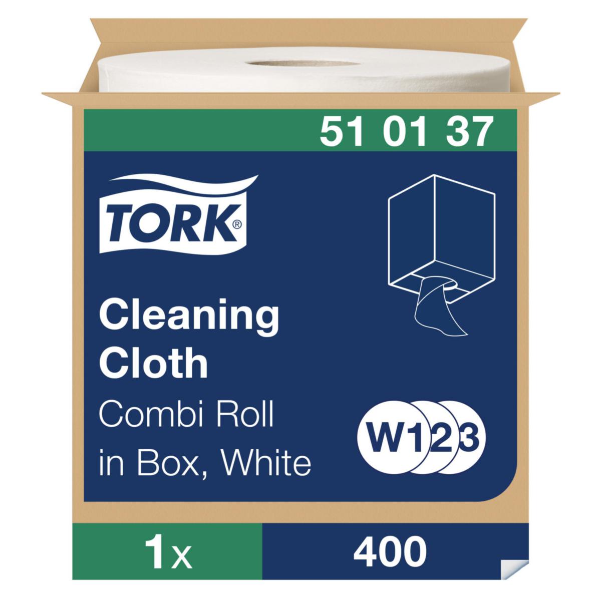 Rengöringsduk Tork Precision - TORKDUK RENGÖRINGSDUK MJUK VIT 152M/RL W1/W2/W3 510137