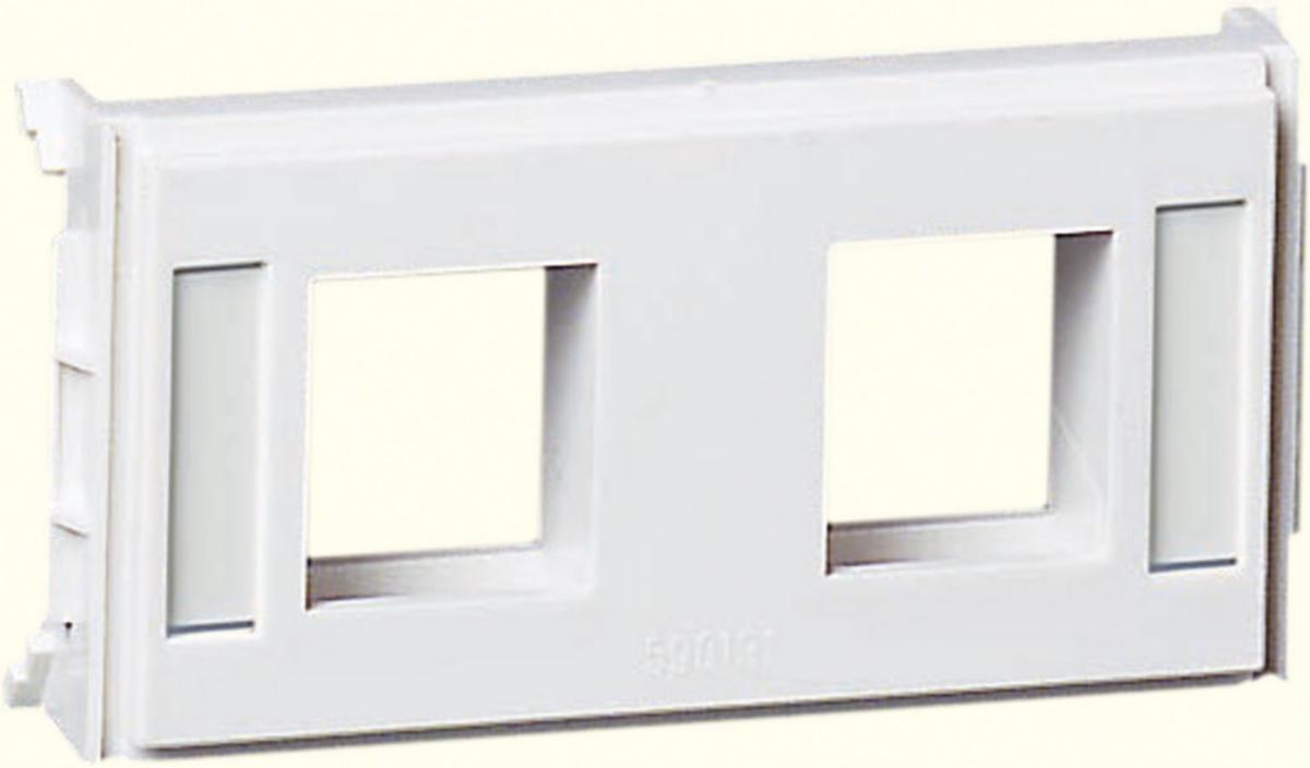 Monteringsbricka för kontaktdon - MONT.BRICKA 2xRJ45 AMP 110 