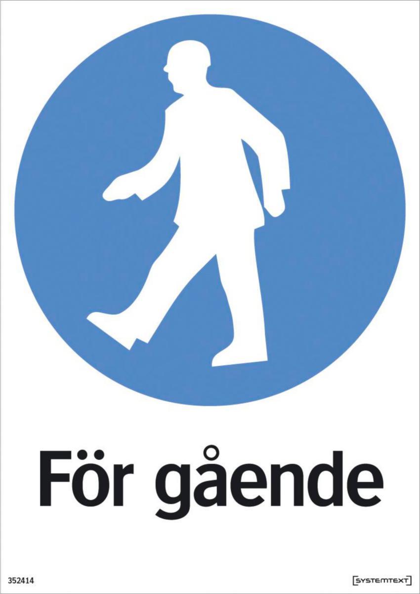 Påbudsskyltar "Övrigt" - SKYLT FÖR GÅENDE SYSTEMTEXT HÅRDPLAST 210X297MM