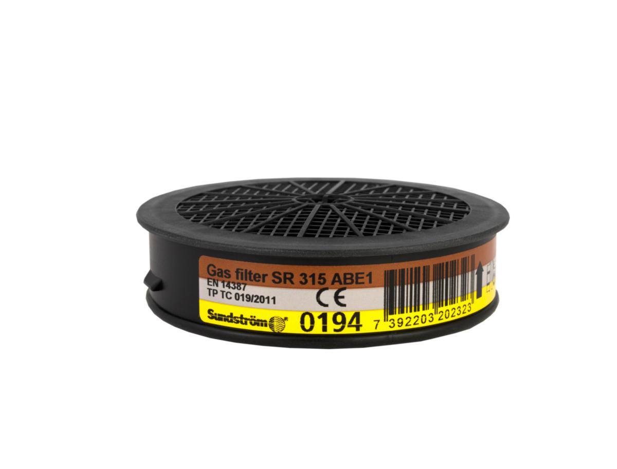 Filter till Andningsskydd Sundström helmask och halvmask - GASFILTER SR 315 A1B1E1 SUNDSTRÖMS