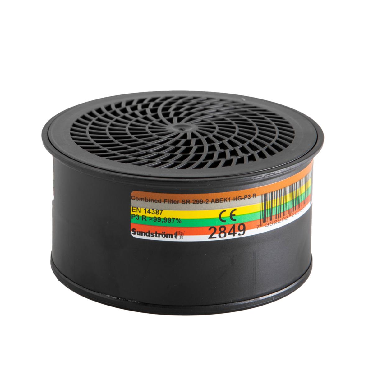 Kombifilter Sundström helmask och halvmask - KOMBIFILTER SUNDSTRÖMS SR 299-2 ABEK1-HG-P3 R