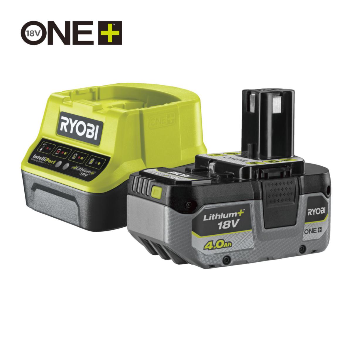 Batteri RYOBI One+ RC18120-140X 18V 1x4,0Ah m laddare - BATTERI RYOBI ONE+ RC18120-140X 18V 1X4,0AH