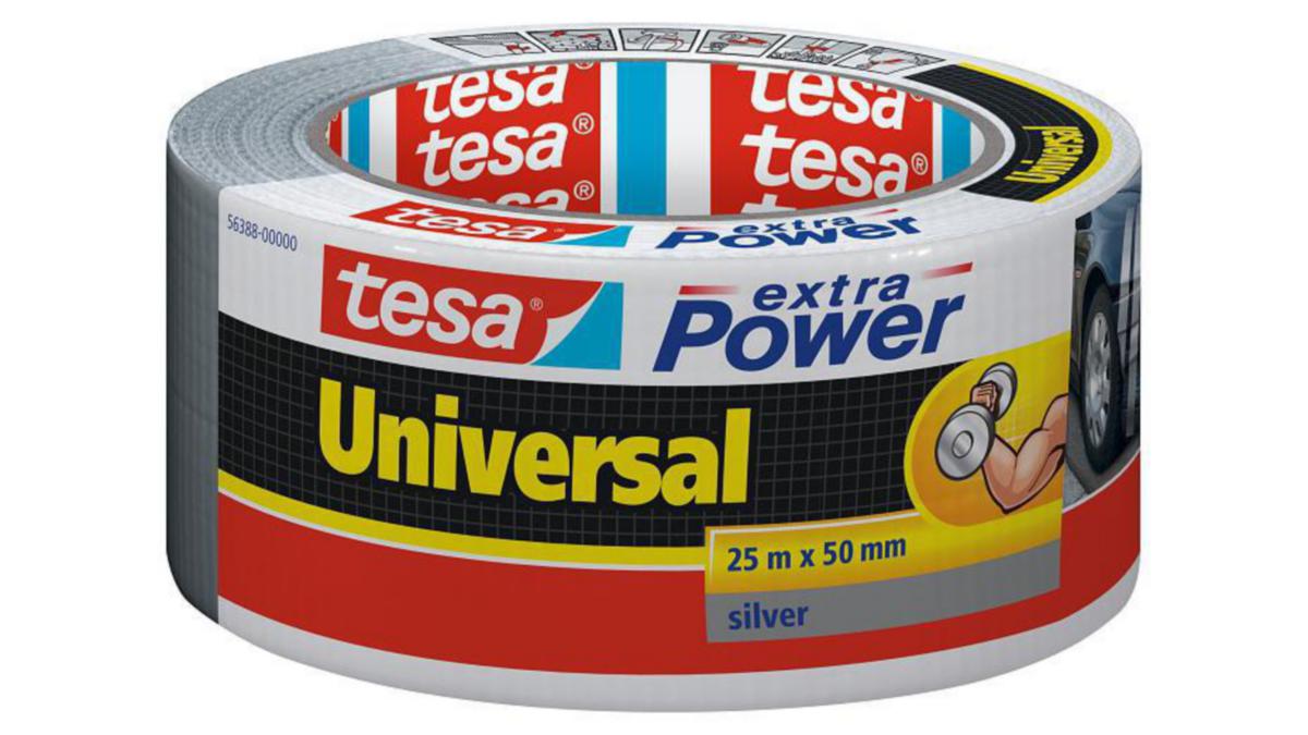Vävtejp, extra Power Universal, Tesa - VÄVTEJP XP UNIVERSAL 50MM 25M GRÅ TESA