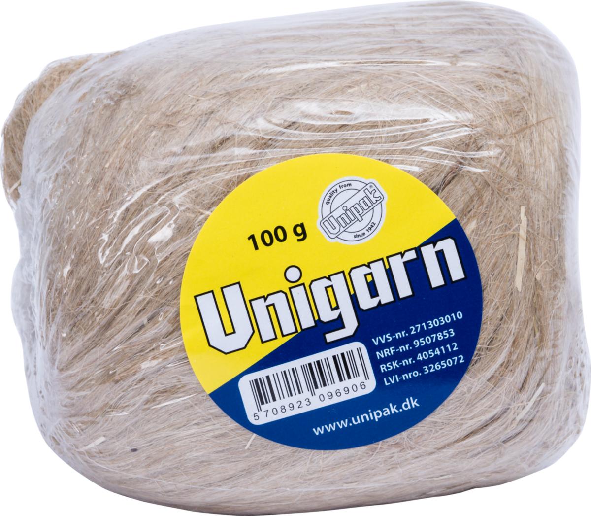 Lin häcklat, 100 gram/nystan, Unigarn - LINBOLL 45M/NYSTAN 0.1KG