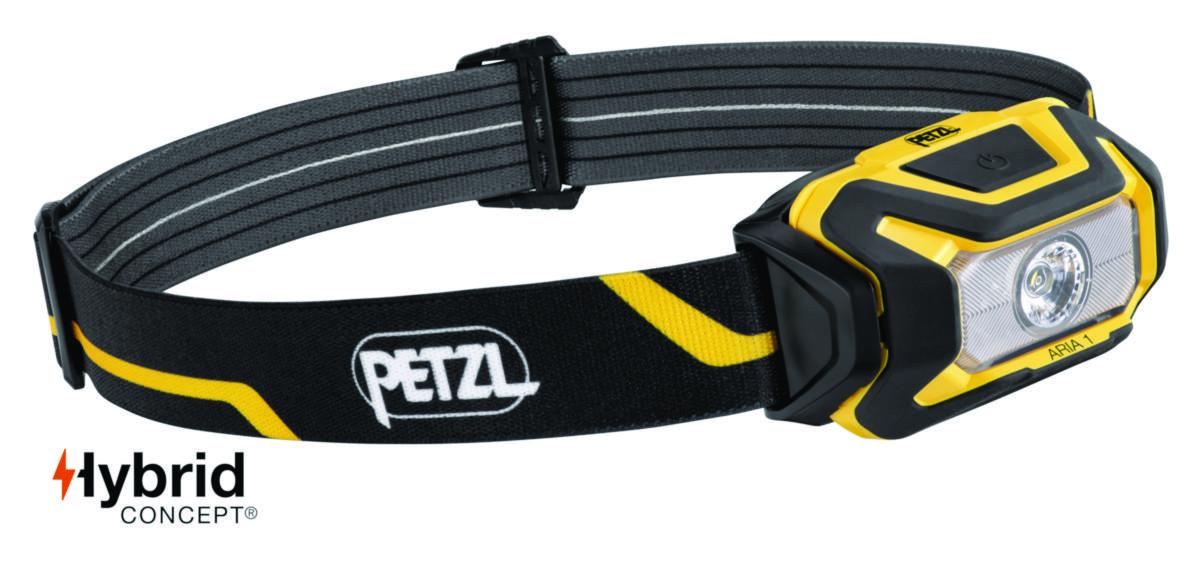 Pannlampa Petzl Aria 1 - PANNLAMPA PETZL ARIA 1 SVART/GUL