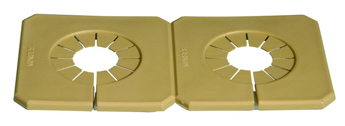 Täckbrickor Duo-Täck bruna för dubbla delbara, Purus - TÄCKBRICKA 18-34 C/C 60MM DUO-TÄCK BRUN
