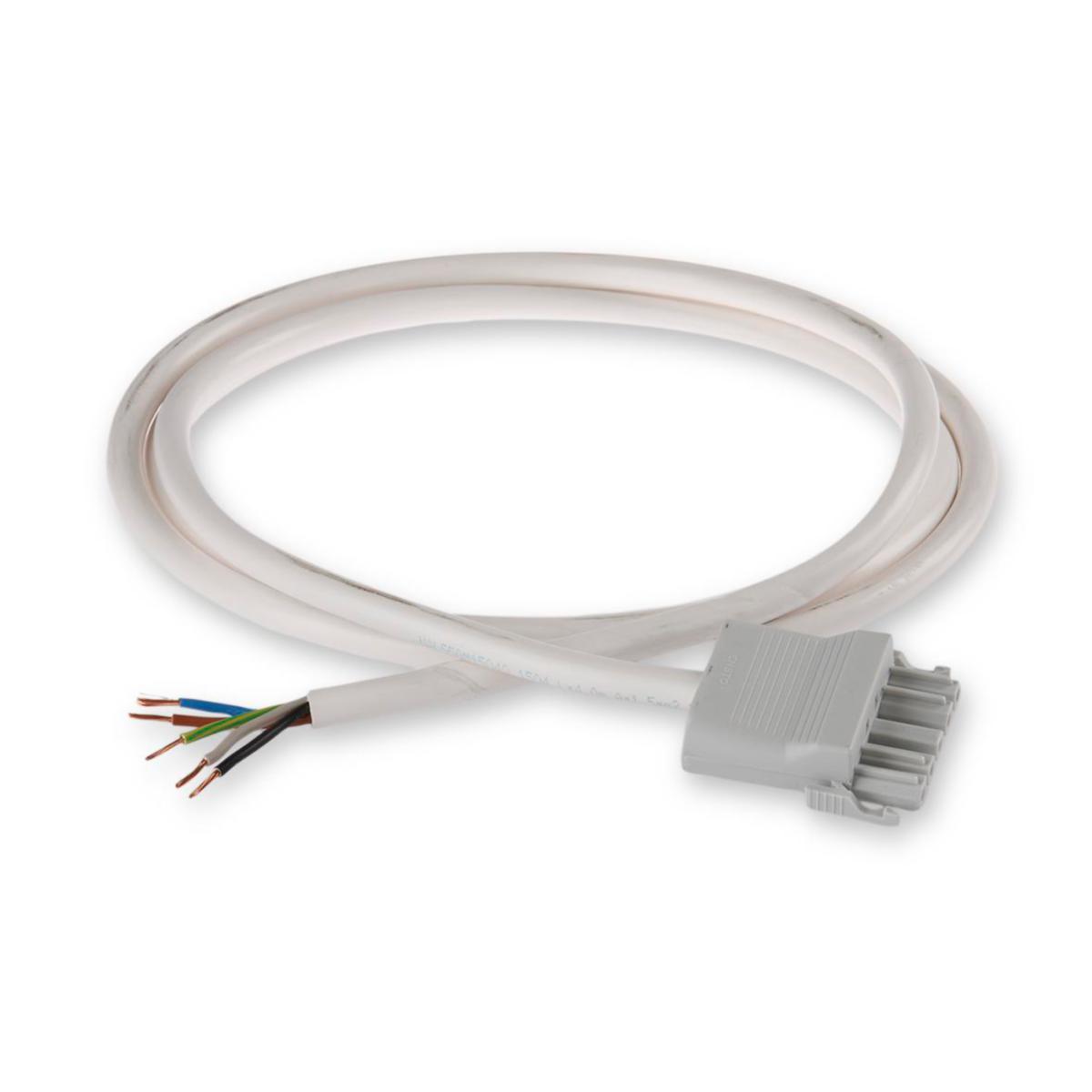 HF-kablage, RQQ 5G2,5 mm² med grå hylskontakt NCC52S.G och fri ände. - KABEL HAL FRI RQQ 5G2.5 3M NCL150T25030G