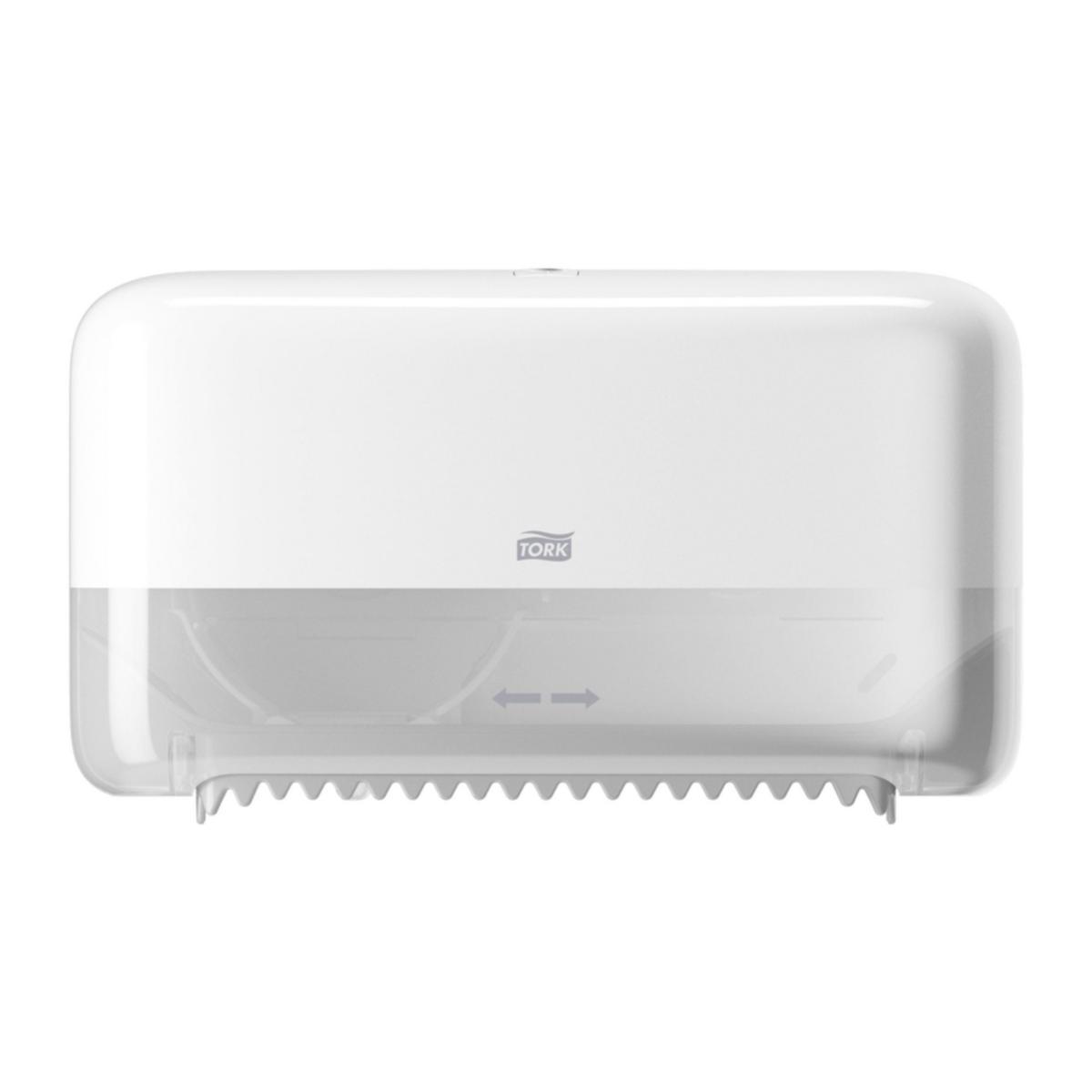 Dispenser Tork T7 - TORK TWIN CORELESS MID-SIZE TOILET ROLL DISPENSER T7
