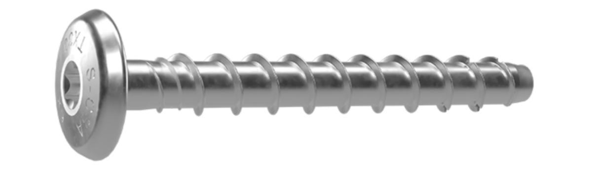 Betongskruv Sormat S-CSA P FZB lågkullrigt huvud med stor diameter - BETONGSKRUV S-CSA+ P FL FZB 6x60/5/20 T30 10/FRP