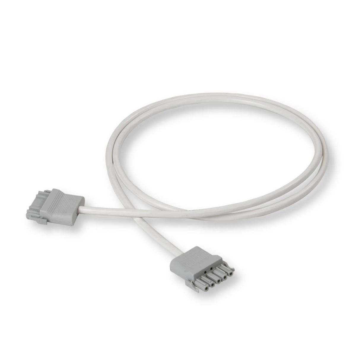 HF-kablage, RQQ 5G2,5 mm² med grå stickkontakt NCC51S.G och grå hylskontakt NCC52S.G - KABEL HAL FRI RQQ 5G2.5 2M NCL550T25020G