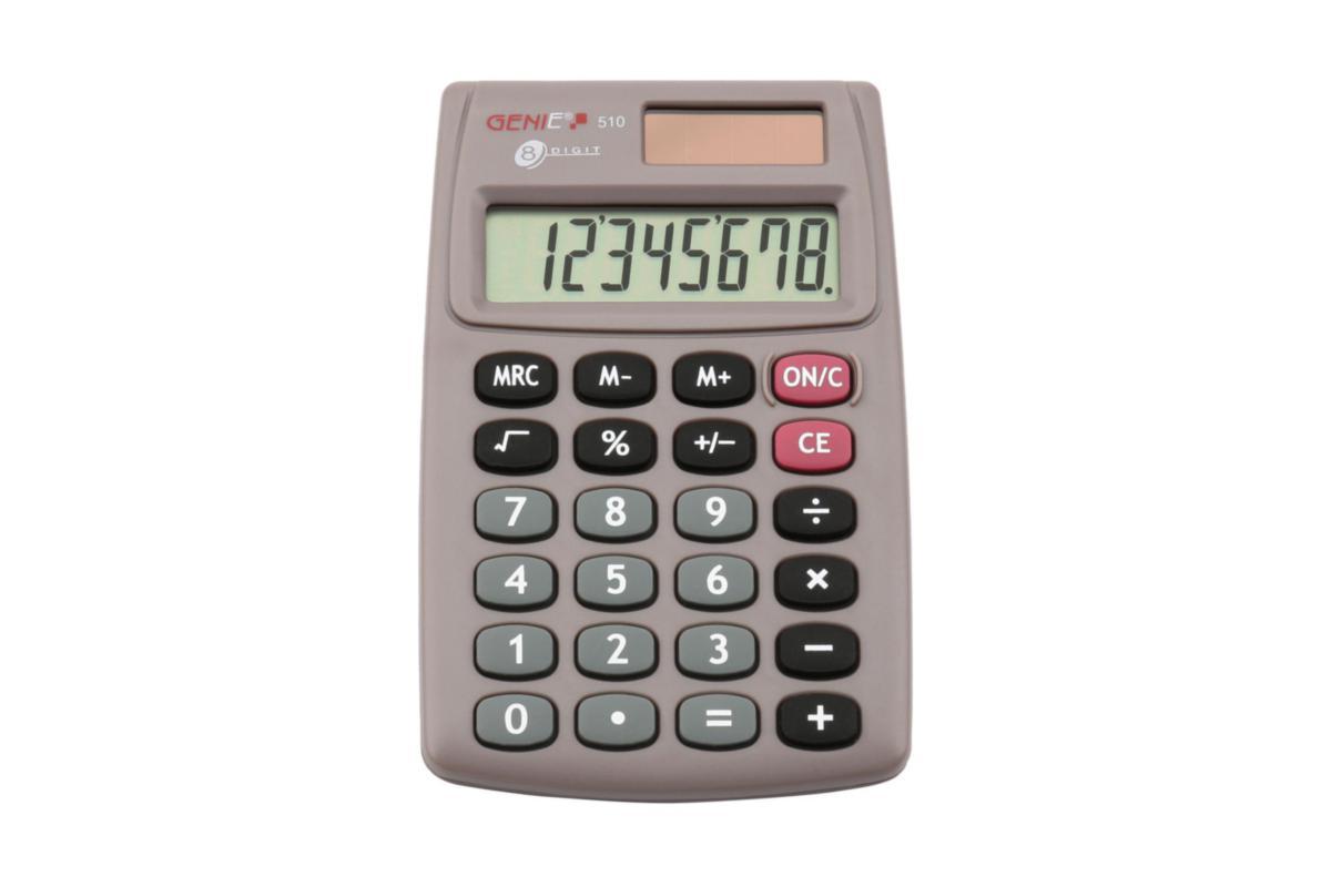 Miniräknare Genie 510 - MINIRÄKNARE GENIE 510 FICKFORMAT 8-SIFFRIG DISPLAY