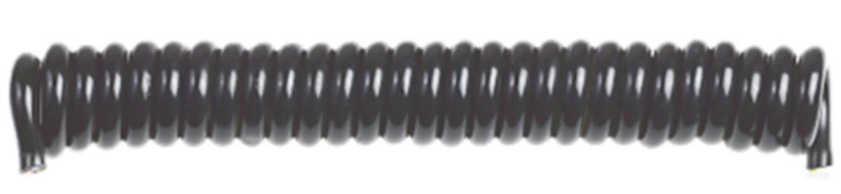 Spiralkabel Halogenfri PUR-mantlad spiralkabel - ANSL.SLADD SPIR. 1,0-4 RDOE 5G1.5 SVART