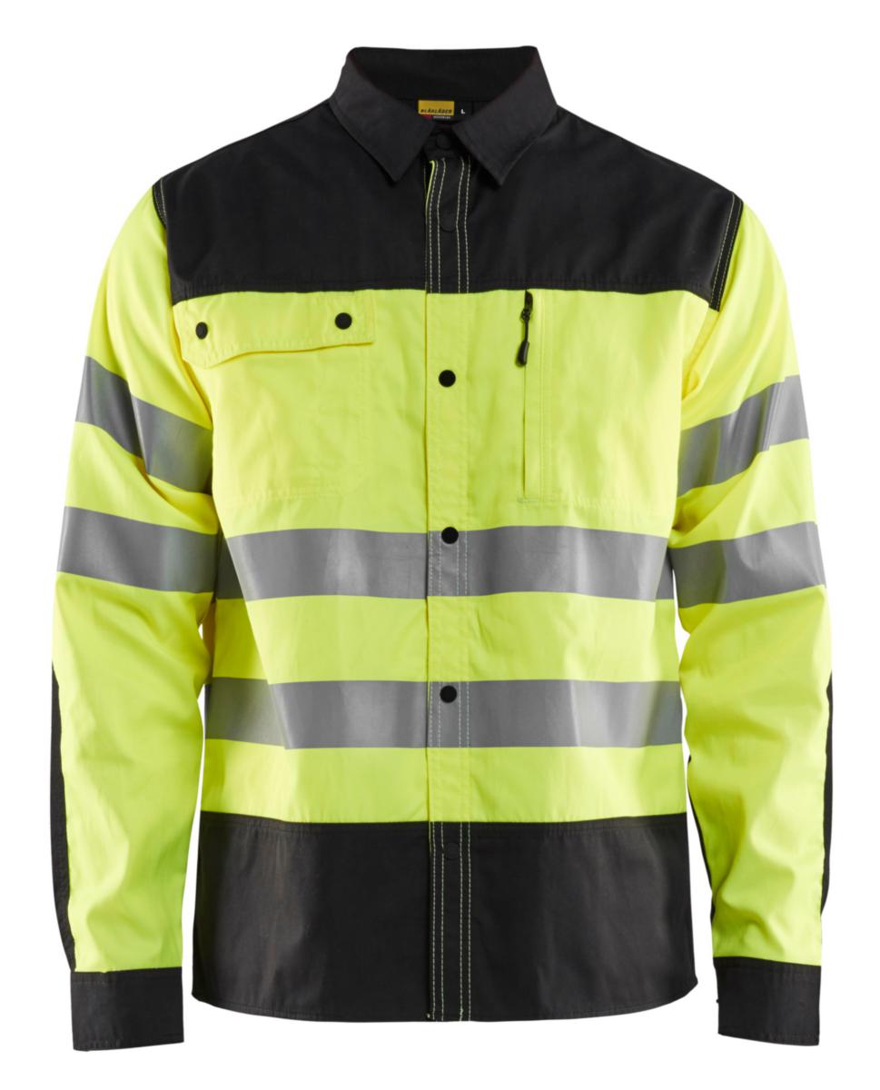 Skjorta Blåkläder 3255-1817 - VARSELSKJORTA KL2 BLK 3255-1817 VGUL/SVART XS