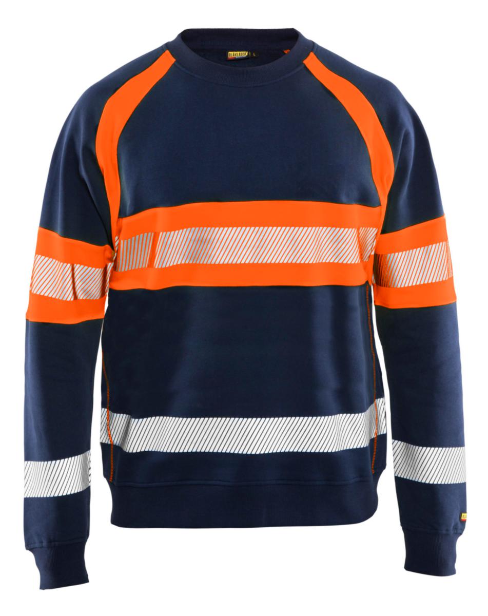 Tröja Blåkläder 3359-1158 - TRÖJA BLK 3359-1158 RUNDHALS VARSEL MARIN/ORANGE STL XL