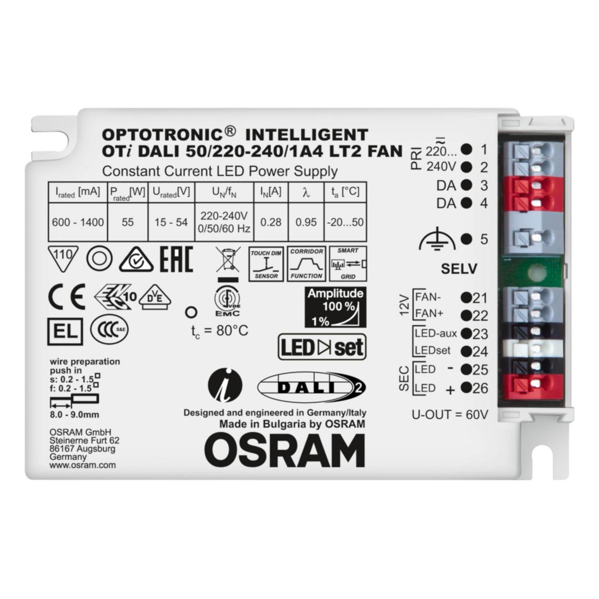 LED Drivdon OTI DALI - DON OTI DALI 50/220-240/1A4