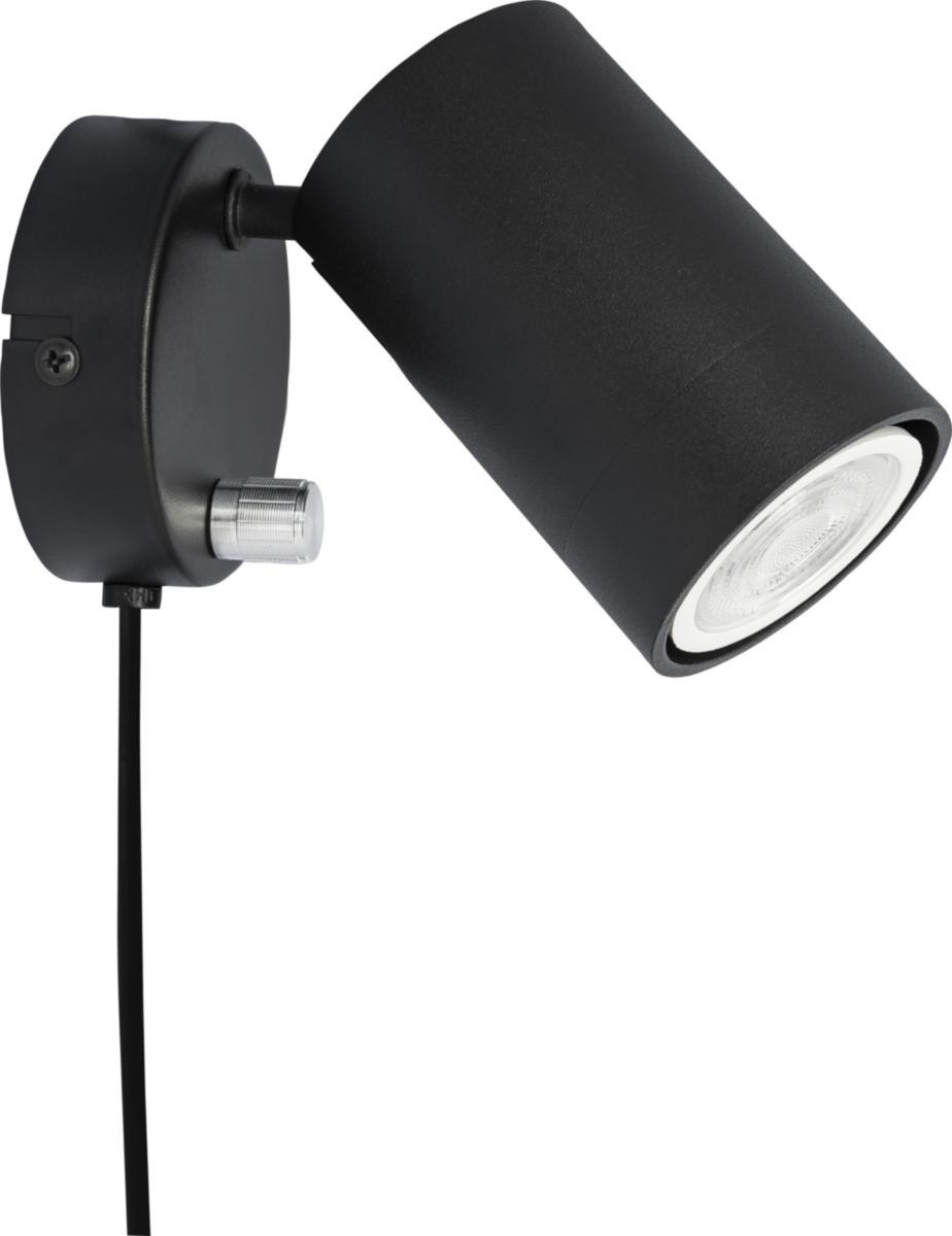 Vägglampa, läslampa, med inbyggd dimmer, Söderöra - VÄGGLAMPA DIMBAR SVART GU10 INKL LJUSKÄLLA SÖDERÖRA