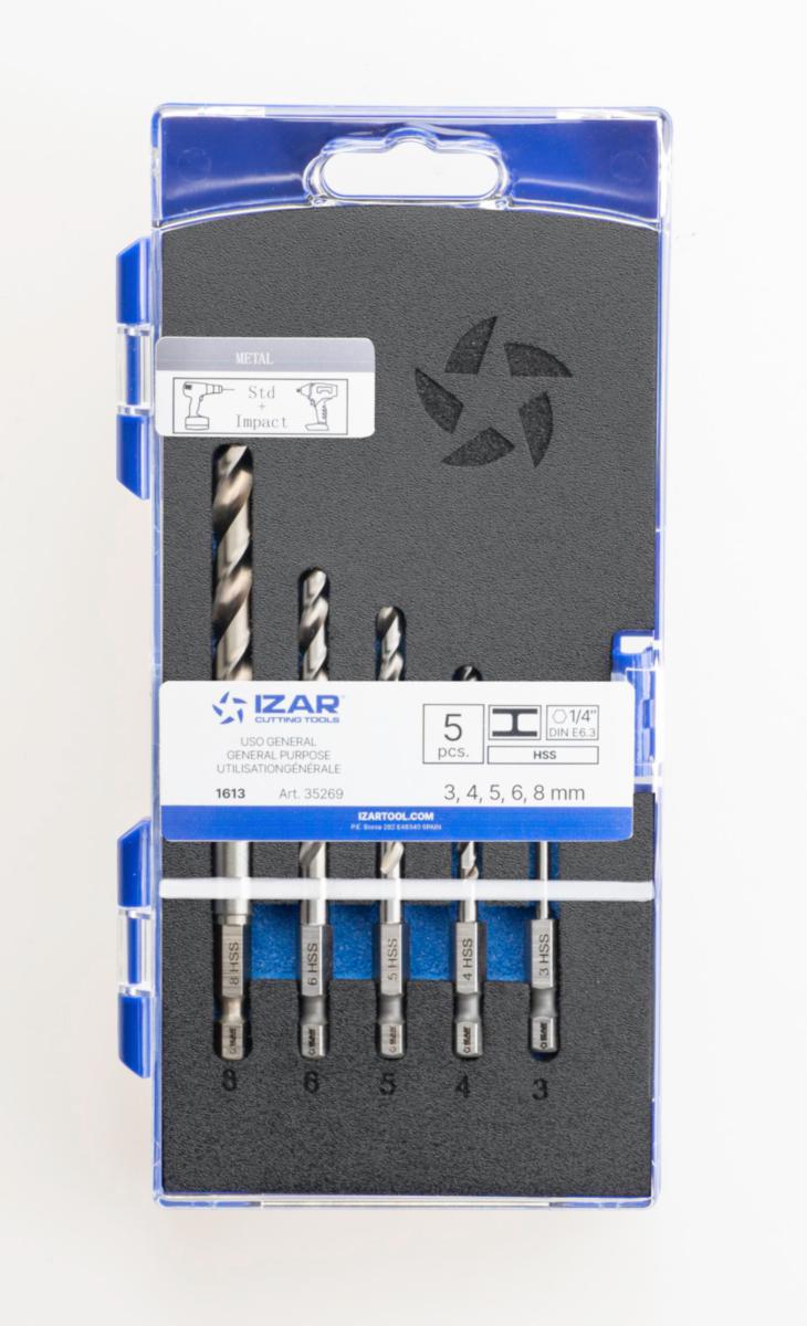 Borrkassett IZAR 1613 HSS HEX 1/4" 3-8 mm - BORRKASSETT IZAR 1613 HSS HEX 3-4-5-6-7-8mm