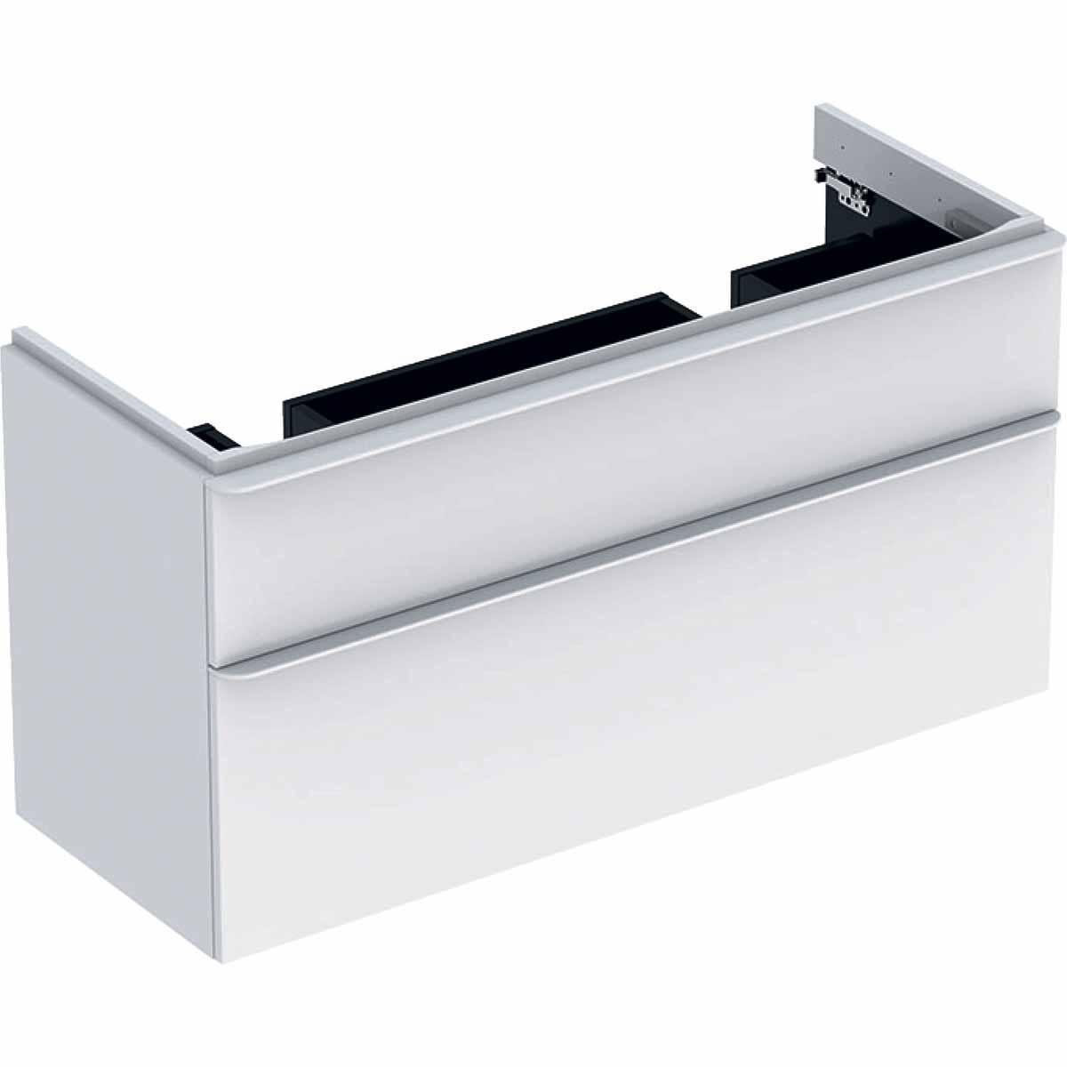 Underskåp Smyle Square med 2 lådor, Geberit - GEBERIT SMYLE SQUARE UND.SKÅP B118.4.H61.7.T47. VIT .2 LÅDOR