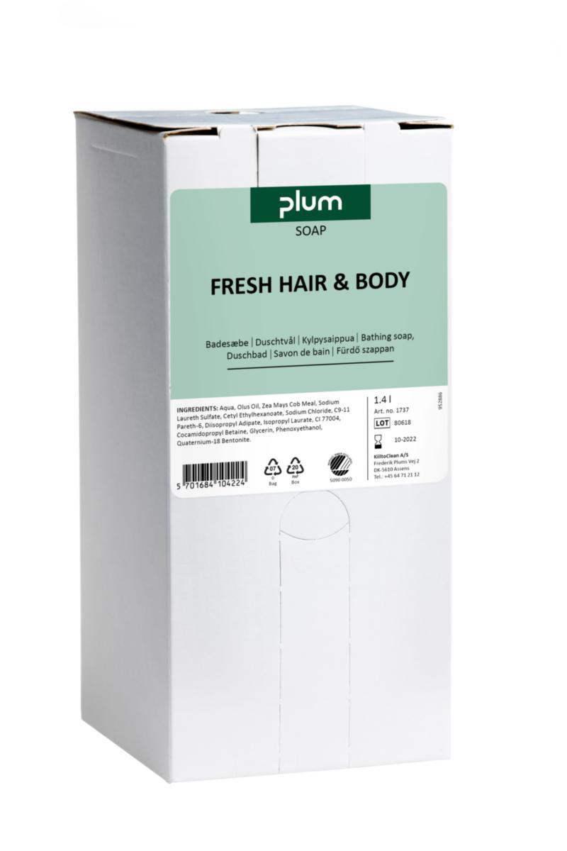 Duschtvål Plum Fresh Hair & Body - DUSCHTVÅL DAILY HAIR & BODY 1,4L PLUM MP-DISP SVANEN