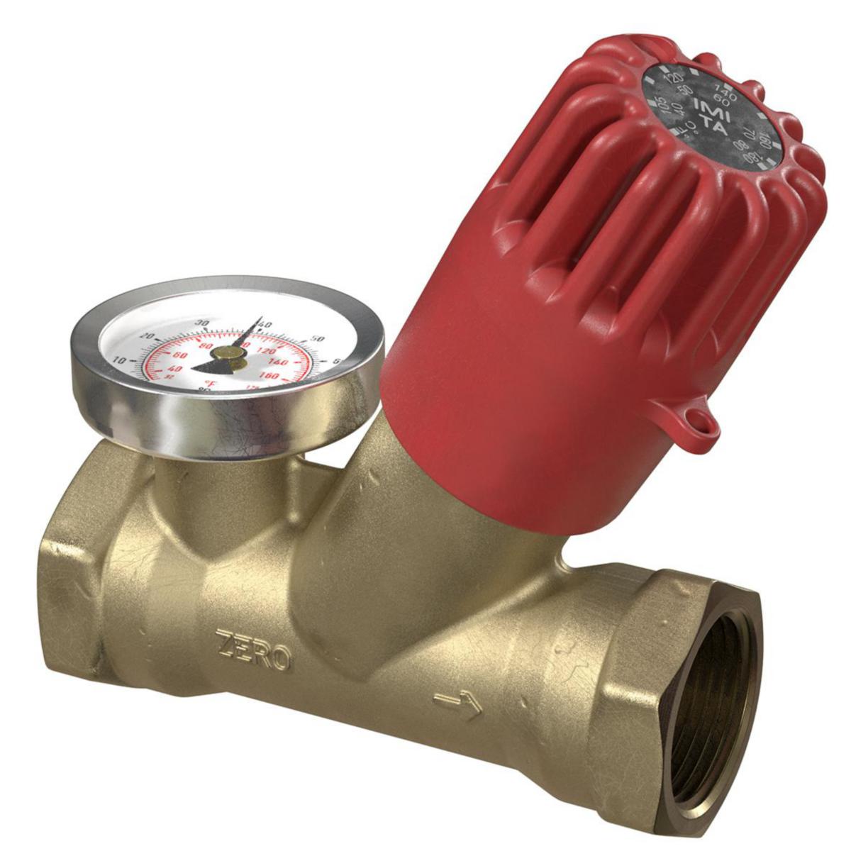 Termostatventil TA-Therm ZERO, TA - DN20 TA-THERM ZERO VVC VENTIL MED TERMOMETER PN16. 35-80°C