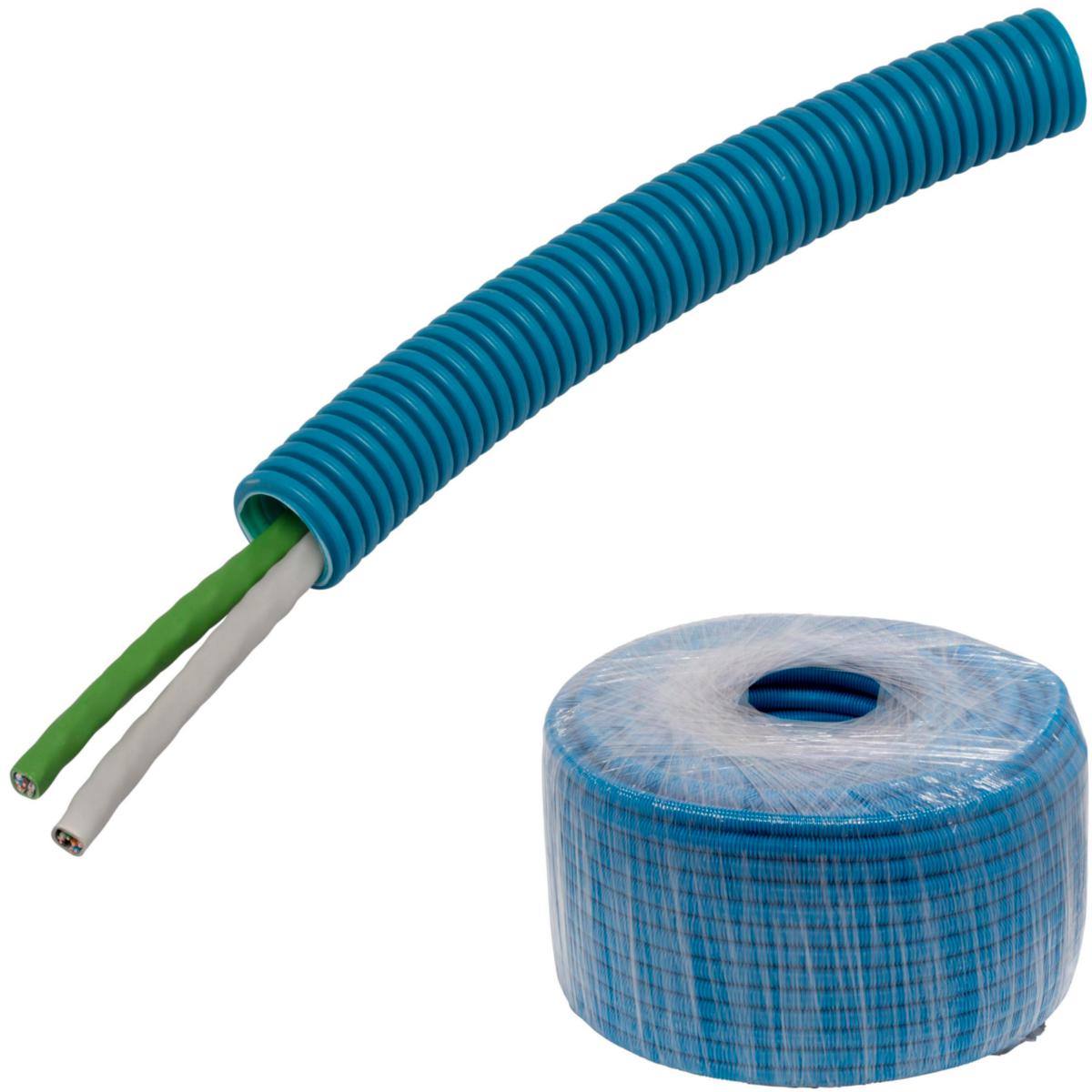 Flexrör Multimediakabel Cat6 PowerFlex Dca, Pipelife - FLEXRÖR 20MM 2XUTP KAT 6 LSZH 