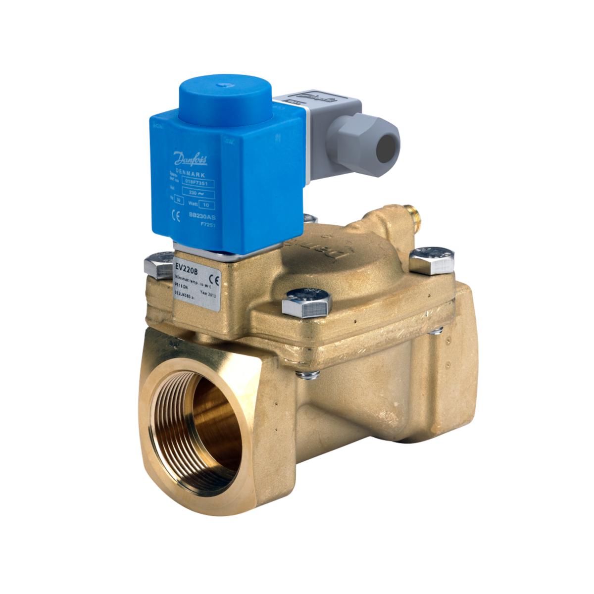 Magnetventil EV220B__B, NC 24V, Danfoss - EV220B25B DN25 24V AC NC DANFOSS MAGNETVENTIL KVS 11