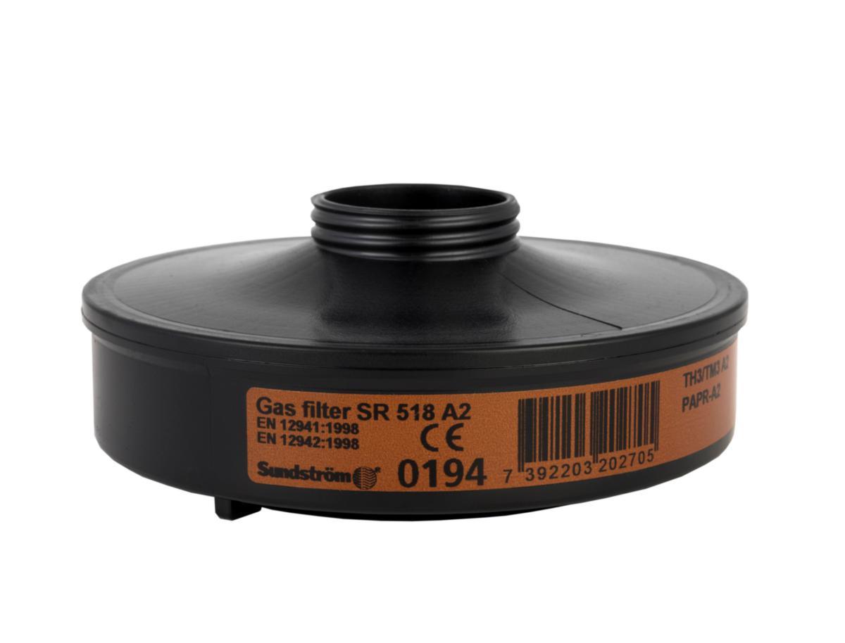 Filter till Sundström andningsskyddsystem - GASFILTER SUNDSTRÖM SR518 A2 TILL SR500