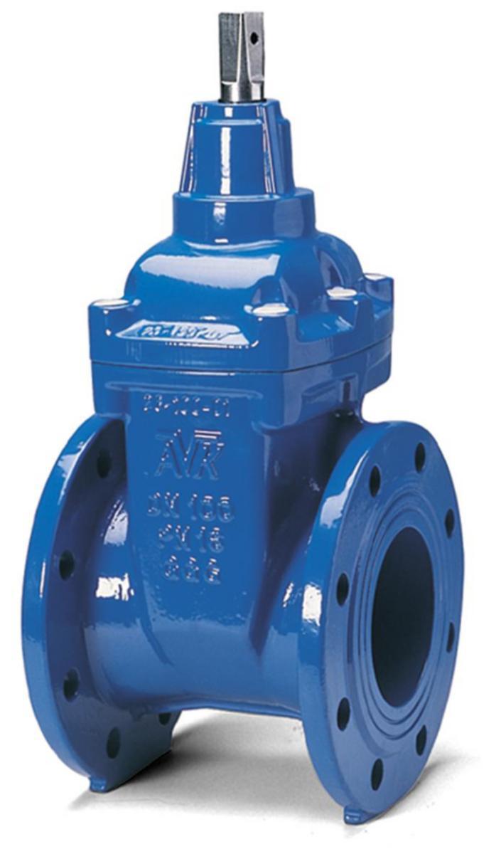 Slussventil AVK Serie 06/30, NBR-sluss - 150 AVK SLUSSVENTIL M FLÄNS SEGJÄRN. NBR PN10