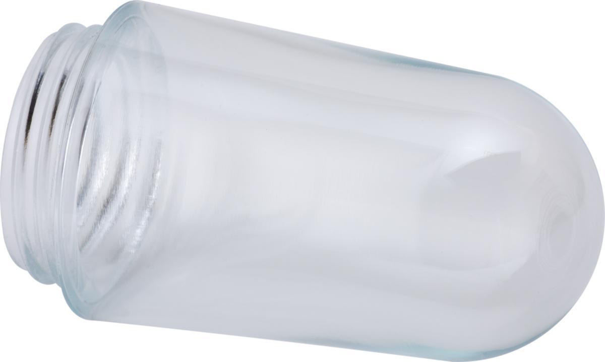 Stallglas, gängglob glas, oval, gänga 84,5 mm - STALLGLAS KLAR H 180MM GÄNGA 84.5MM