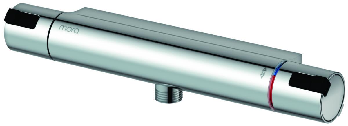 Termostatblandare för dusch, 160 c/c, utl ned,  Mora Cera T4 - DUSCHBL MORA CERA 160CC UTL NED KROM 8344173
