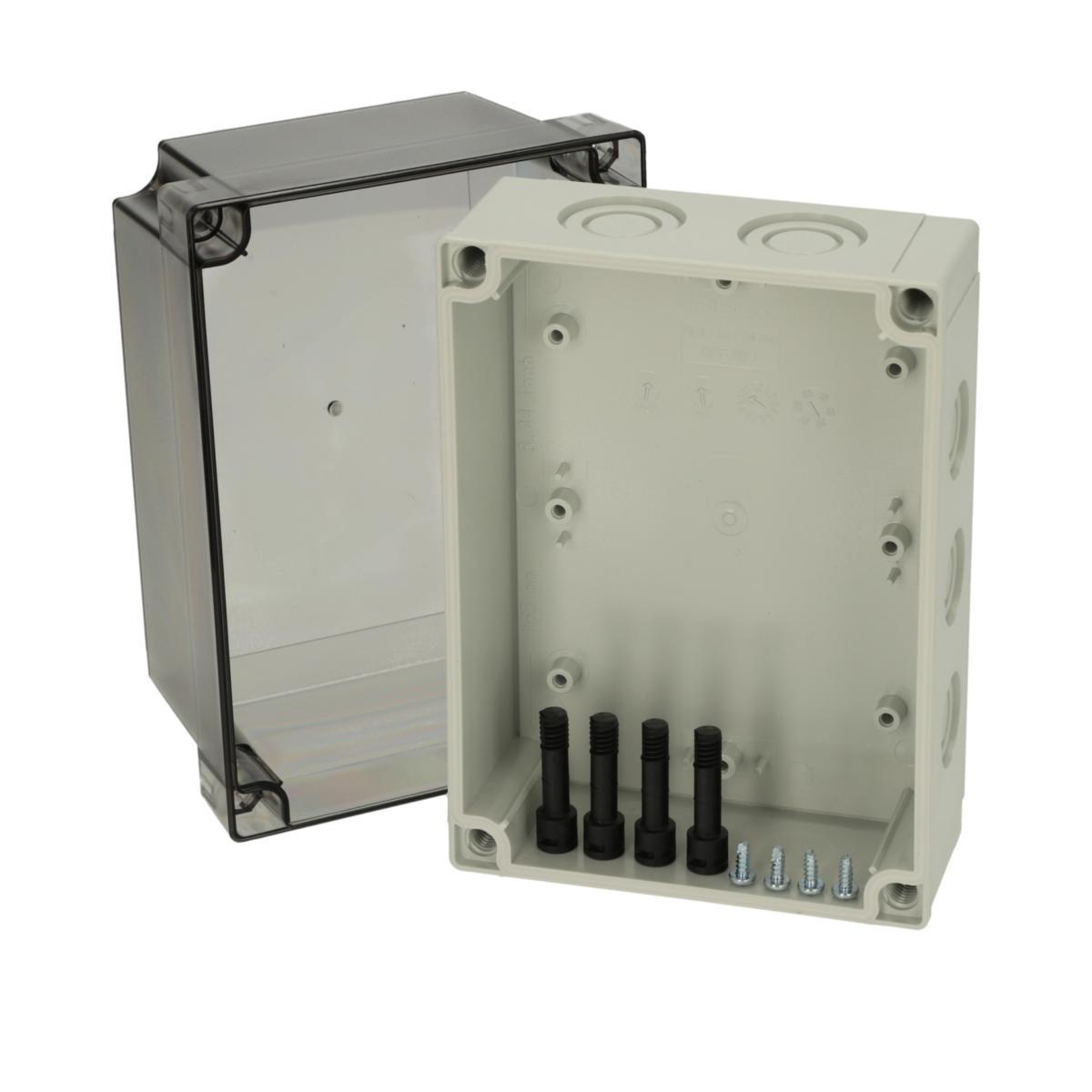 Apparatlådor MNX med rökfärgat transparent lock - APP.LÅDA TRNP.LOCK METRISK PCM 150/125T