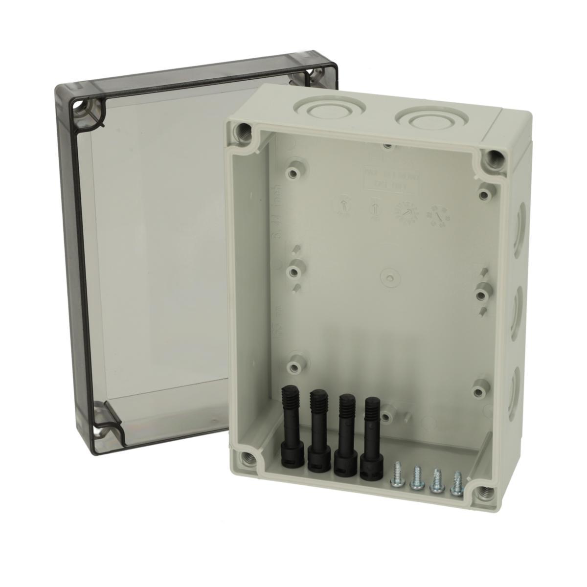 Apparatlådor MNX med rökfärgat transparent lock - APP.LÅDA TRNP.LOCK METRISK PCM 150/75 T