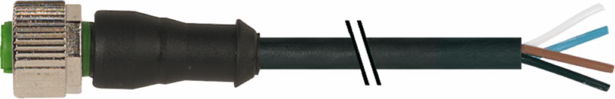 Kablage M12 4-pol A öppen - KABLAGE M12-R/ÖPP 4P 3M 7000-12221-6342000