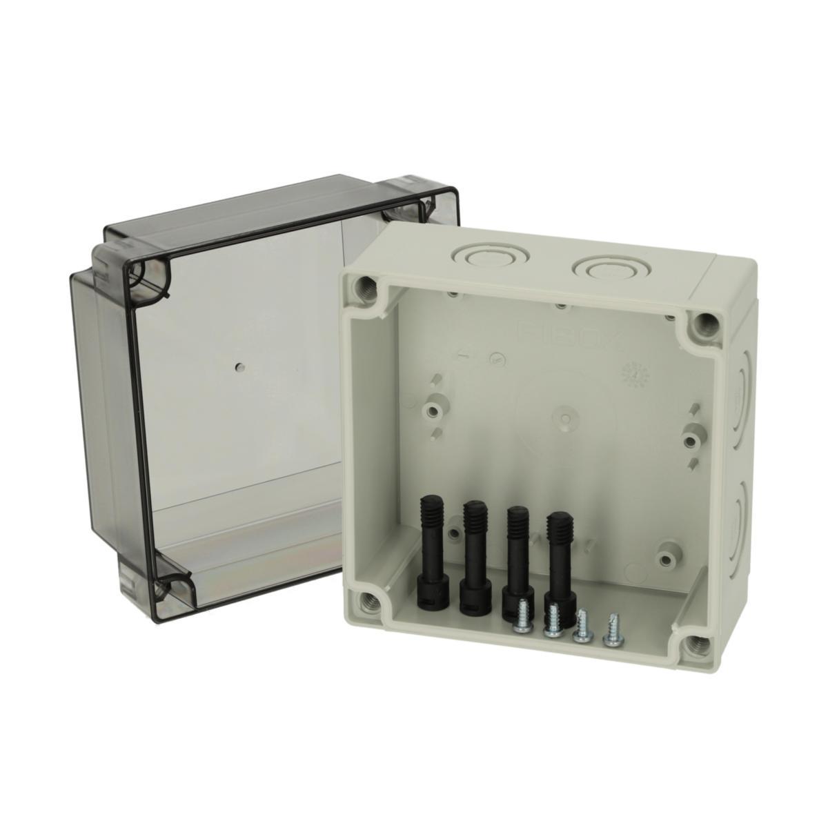 Apparatlådor MNX med rökfärgat transparent lock - APP.LÅDA TRNP.LOCK METRISK PCM 125/100T