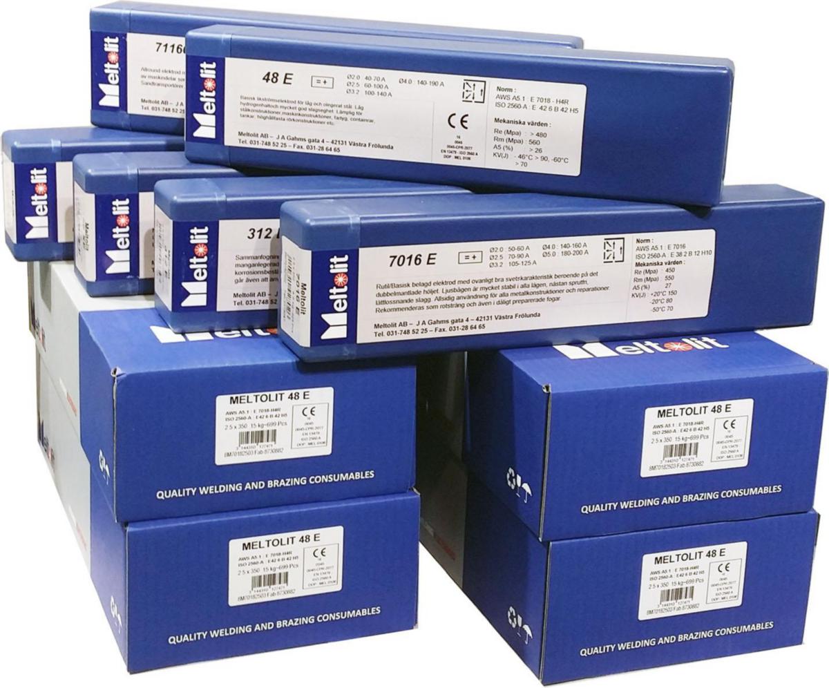 Elektrod Meltolit 71160E - ELEKTROD MELTOLIT 71160E 2,5X350MM HYLSA=5,0KG