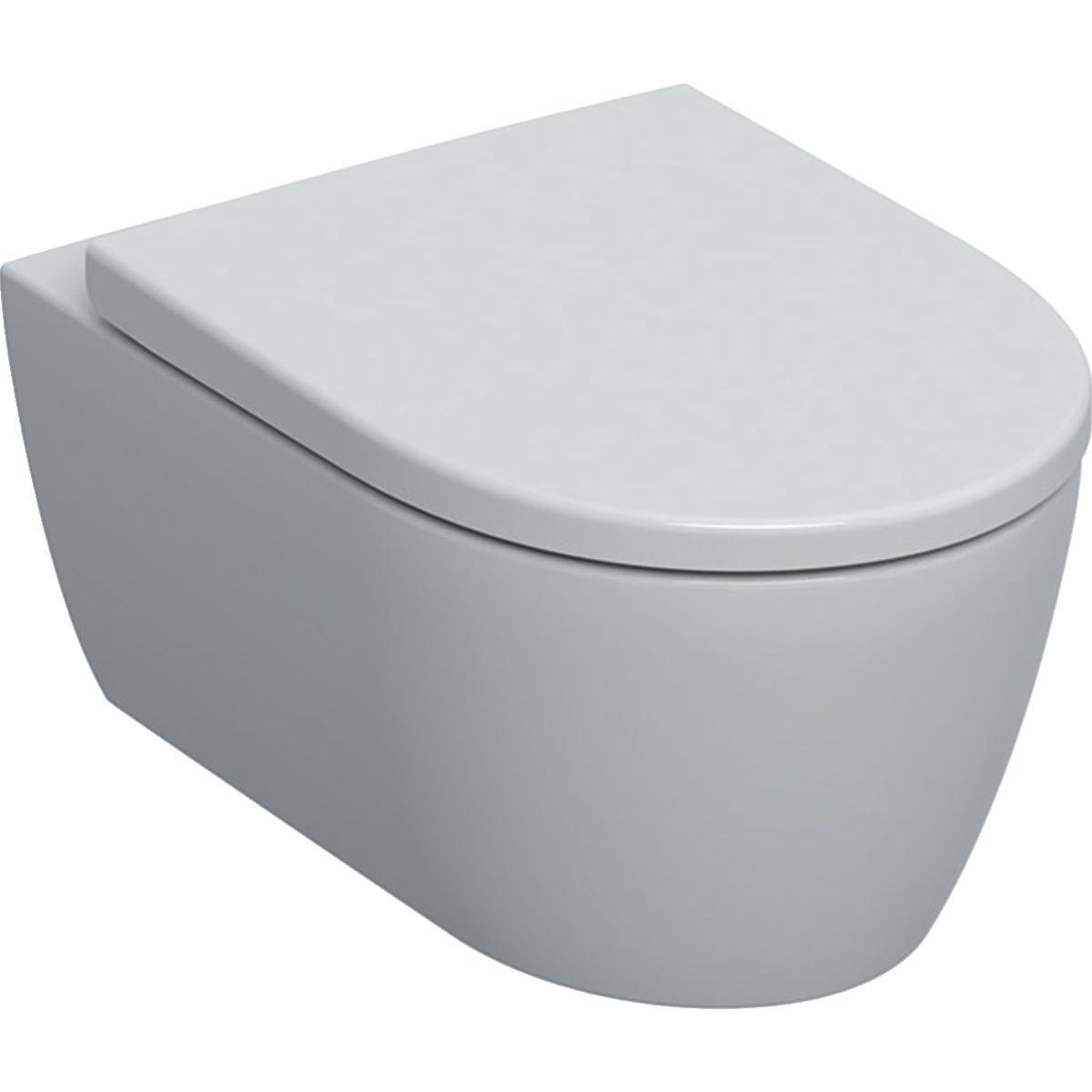WC-skål iCon Rimfree med sits, Geberit - GEBERIT ICON VÄGG-WC. RIMFREE SC/QR/FASTA BESLAG. D53