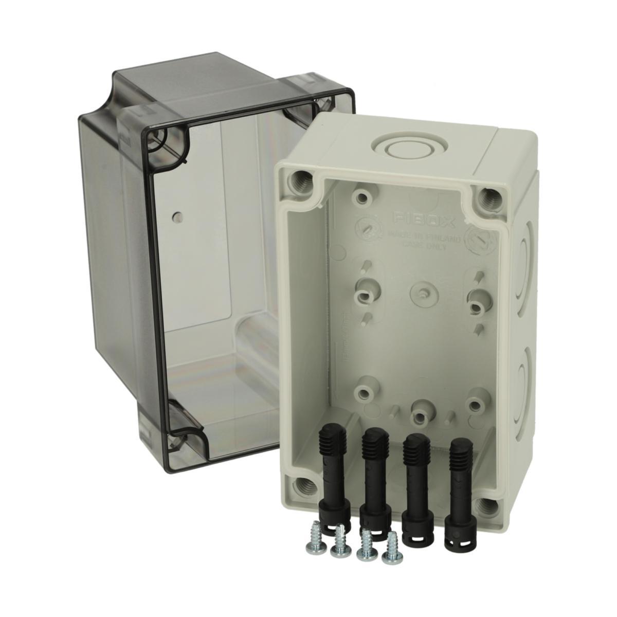 Apparatlådor MNX med rökfärgat transparent lock - APP.LÅDA TRNP.LOCK METRISK PCM 100/125T