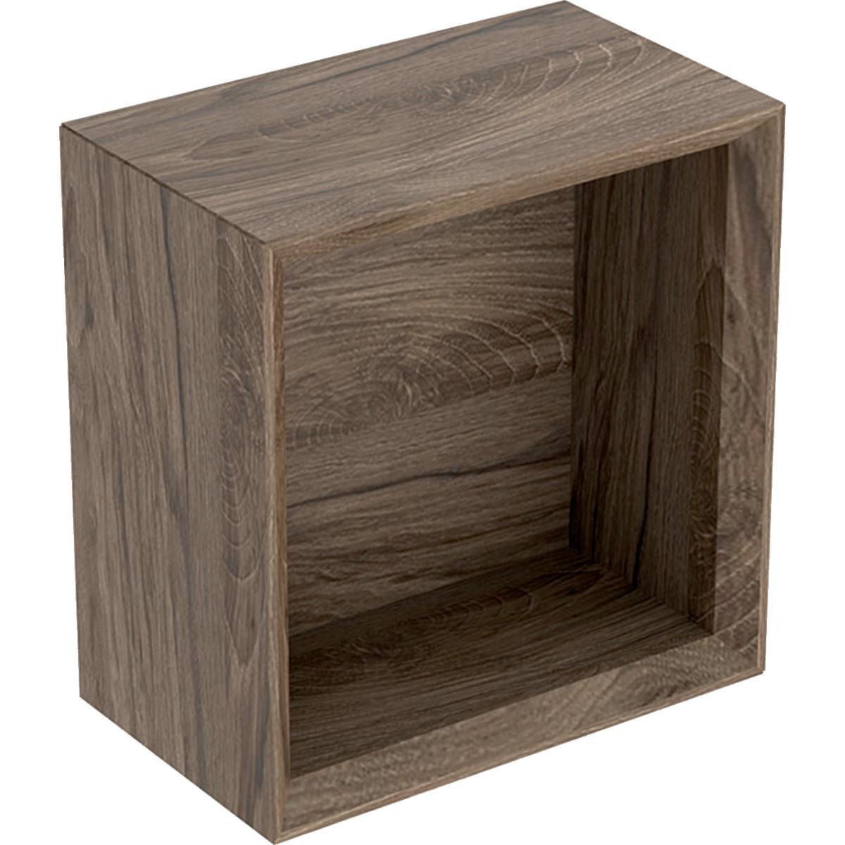Väggbox iCon kvadratisk, Geberit - GEBERIT ICON VÄGGBOX KVADRAT B22.5 WALNUT/TRÄSTRUK MELAMIN